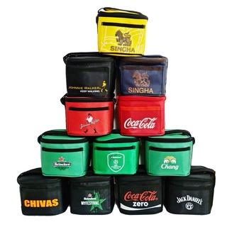 กระเป๋าเก็บความเย็น/เก็บอุณหภูมิเย็น-ร้อน ลายสิงห์/Chivas/Coke/Hei/Johnnie Walker/Chang/Jack Daniel