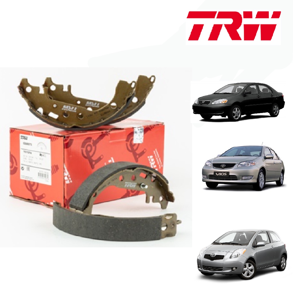 TRW ผ้าเบรกหลัง Toyota Altis ZZE121 ปี 01-07 Vios ปี02-13 Yaris NCP91 NCP93 NCP150 NSP151 ปี 03-16 ก