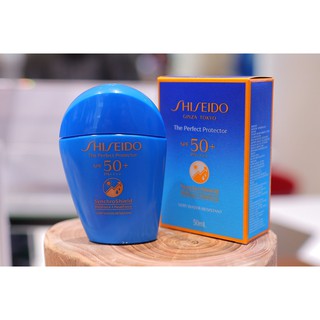 ส่งฟรี Shiseido The Perfect Protector Synchroshield SPF50+ PA++++ 50ml ครีมกันแดด SEP01