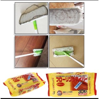 ผ้าเช็ดเก็บฝุ่น แบบไฟฟ้าสถิตย์ ชนิดแห้ง ผ้าดันฝุ่น ผ้าเช็ดพื้น Easy sweeper dry refill/30 ชิ้น