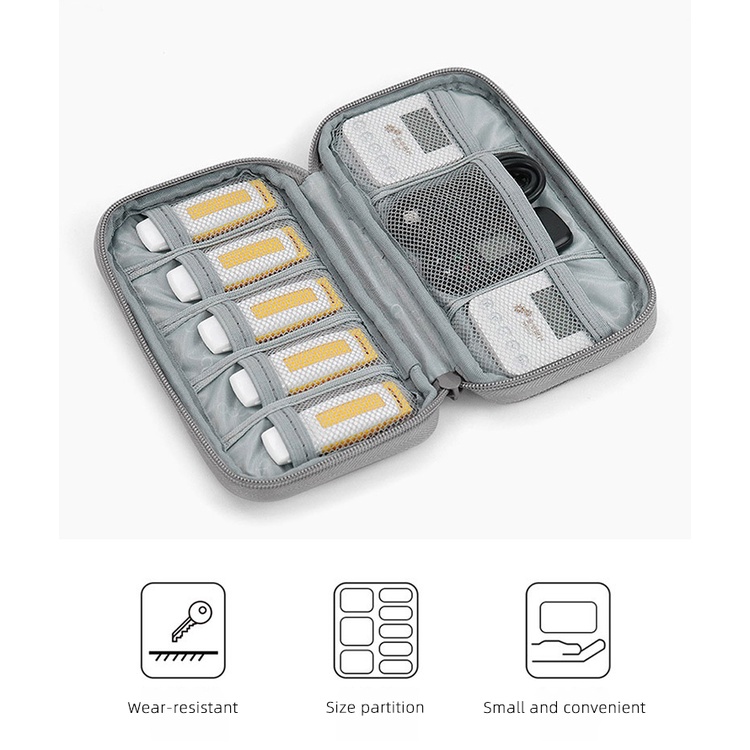 กระเป๋าจัดเก็บแฟลชไดรฟ์ สายเคเบิล USB แบบพกพา