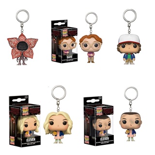 FUNKO พวงกุญแจฟิกเกอร์ PVC รูปการ์ตูนอนิเมะ Stranger Things Barb Dustin Eleven ขนาดเล็ก สําหรับเก็บสะสม 1 ชิ้น