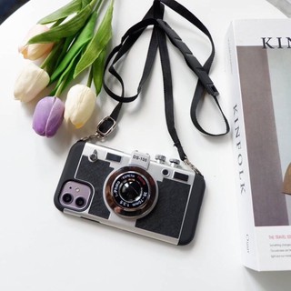 [i14] พร้อมส่งในไทย📷เคสสำหรับ iPhone Case เคสไอโฟน เคสกล้อง camera เคสมีสายคล้องคอ emily เคสสะพายข้าง 7plus-14Promax