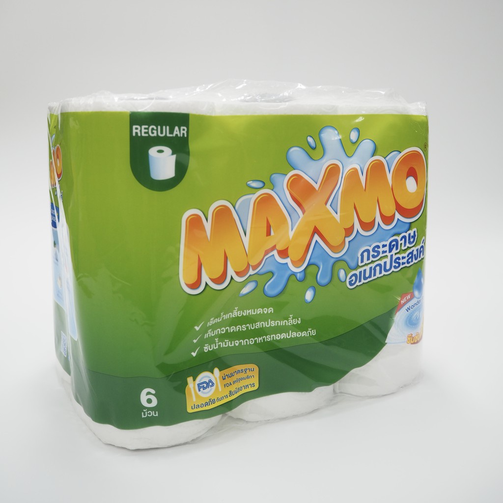 สินค้าเฉพาะจุด♟MAXMO Regular Roll แม็กโม่ กระดาษอเนกประสงค์ (แพ็ค 6 ม้วน)