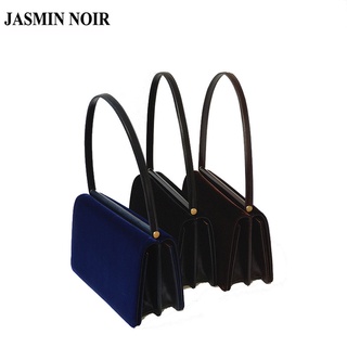 JASMIN NOIR Velvet Suede Womens Shoulder Bag Fashion Simple Handbag Small Square Sling Bag