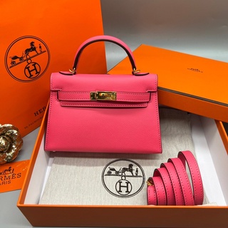 กระเป๋า Hermes   size 19cm ออริหนังแท้สวยมาก