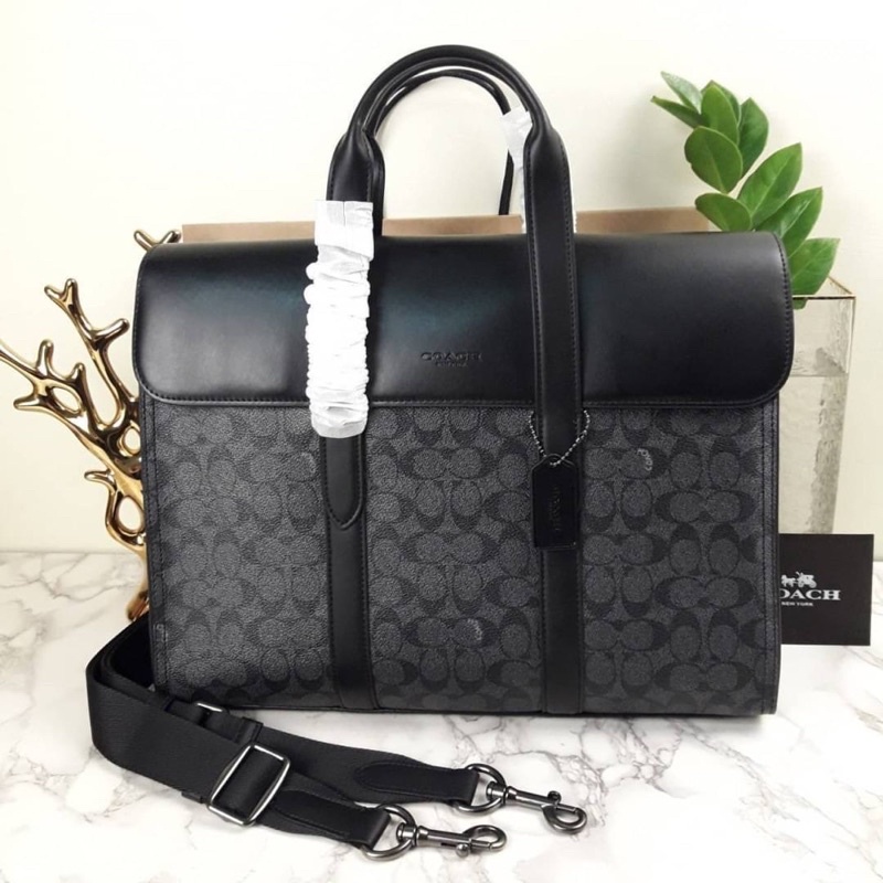 COACH METROPOLITAN PORTFOLIO IN SIGNATURE CANVAS (COACH 39775) รูปถ่ายจากสินค้าจริง💯%สอบถามก่อนทำกาน
