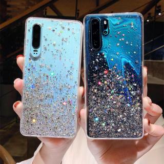 กรณีเคสโทรศัพท์มือถือลายกลิตเตอร์สําหรับ Oppo Realme 6I 5 5I 5S 3 6 Pro Realme C2 C1 U1 x2 Xt