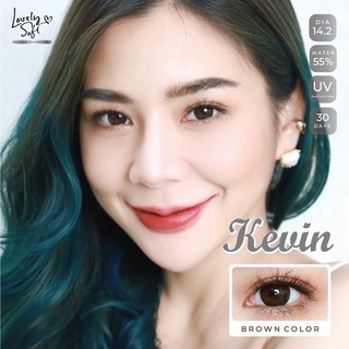 คอนแทคเลนส์🌈Kevin🌈 Brown/Gray (Lovelysoft) ขนาดมินิ💖
