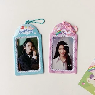 กระเป๋าใส่บัตรโพลารอยด์ ขนาดเล็ก ลายลูกไม้ และหมีน่ารัก