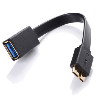 (COF3-15-BK)สีดำ ORICO  USB3.0 A Male to Micro USB3.0 OTG 15CM Data Cable for SAMSUNG Note3,Card Reader, etc.