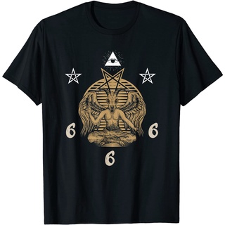 เสื้อยืด ลาย Satan 666 Satanist Devil Gothic Occult 666 สําหรับผู้ใหญ่Size S-5XL