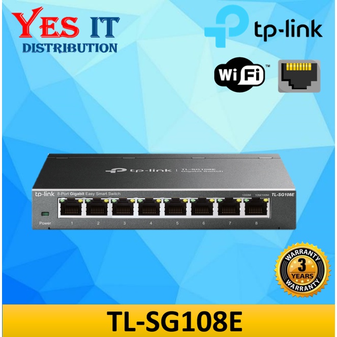 TP-Link TL-SG108E 8-Port Gigabit Unmanaged Pro Switch