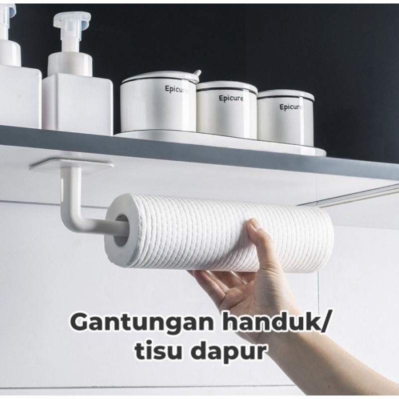 GANTUNGAN ALFA TISSUE ROLL HOLDER MULTIFUNCTIONAL TISSUE ROLL HOLDER