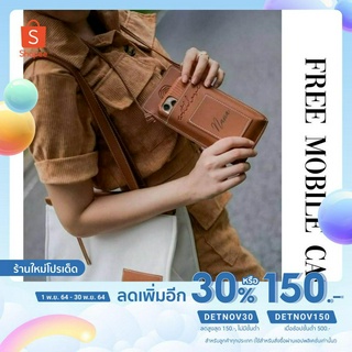 [ใส่โค้ด DETNOV30 ลดเพิ่ม 30%] ( แถมFree กระเป๋าห้อยคอ) กระเป๋าผ้าแคนวาสวินเทจ รุ่น Valencia  สีน้ำตาลบ ไตล์มินิมอล