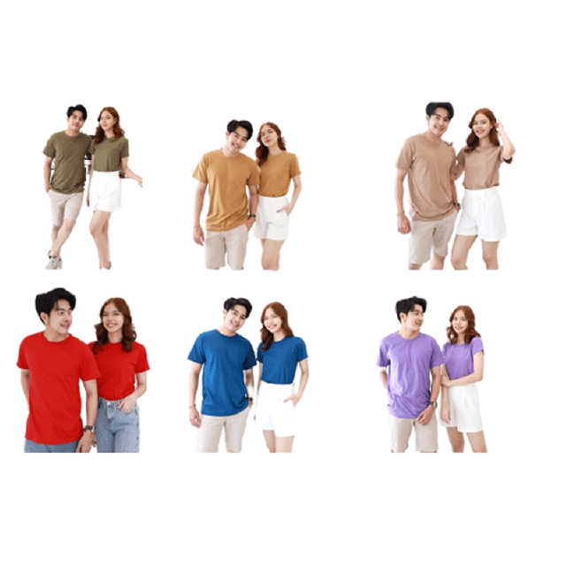 (ลดเพิ่ม50% โค้ดINC3F7A) เสื้อยืดสีพื้น 10สี เสื้อยืดคอกลมผ้าคอตตอนแท้100% ไม่ย้วย ไม่ต้องรีด ไซส์S-3XL