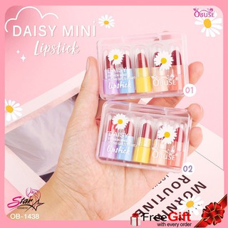 Make Up Mini 5IN1 Little Daisy Brightly Colored Matte Lipstick Set (Ob-1438)