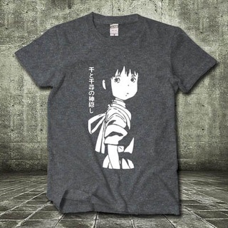 เสื้อยืดแขนสั้น ผ้าฝ้าย 100% พิมพ์ลายอนิเมะ Spirited Away Miyazaki Hayao No Face man Woemen แฟชั่นฤดูร้อน สําหรับผู้ชาย