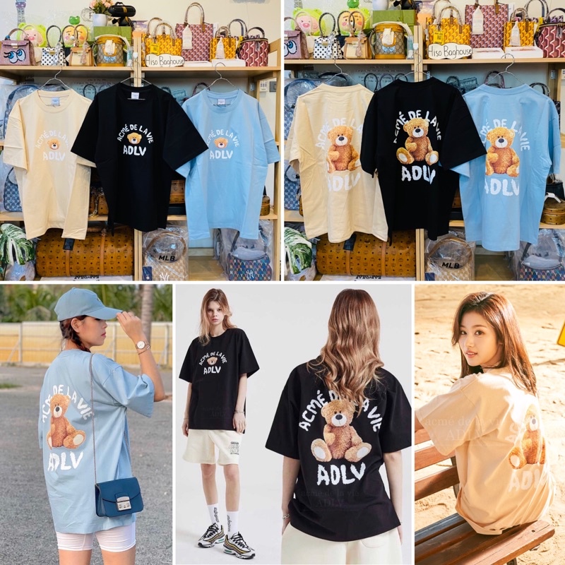 พร้อมส่ง เสื้อ ADLV แท้ % BABY FACE SHORT SLEEVE T-SHIRT TEDDY BEAR จากเกาหลี