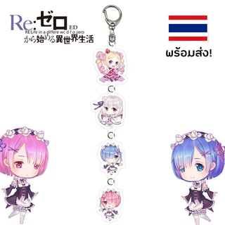 มีของพร้อมส่ง🚚 พวงกุญแจ Re:Zero แบบห้อยต่อกัน ติดฟิล์มลอกได้ อะคริลิคใส 2 ด้าน - Re:Zero String Acrylic Keychains