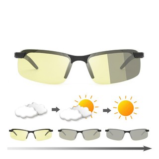 ✨โพลาไรซ์ แว่นตากันแดด ผู้ชาย✨Auto Change Color Polarized Sunglasses Men Driving Goggles