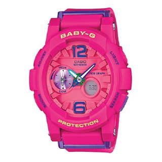 Casio Baby-G นาฬิกาข้อมือผู้หญิง สีชมพู สายเรซินรุ่นBGA-180-4B3DR