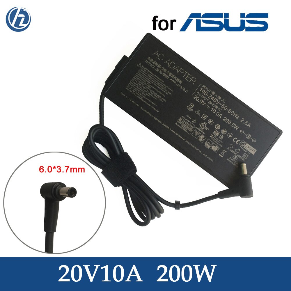 20V 10A 200W อะแดปเตอร์ AC สําหรับ ASUS TUF Dash FX516PM FX516PM-HN002T ADP-200JB D แล็ปท็อปแหล่งจ่า
