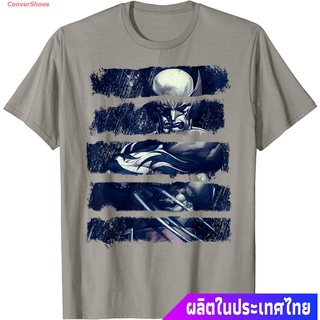 เสื้อยืดแขนสั้น Marvel X-Men Wolverine Panel Sliced Portrait Graphic T-Shirt Popular T-shirts