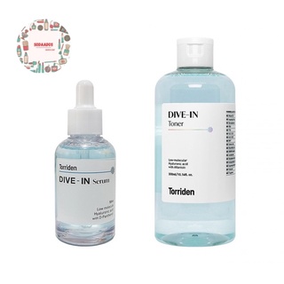 Torriden Dive-In Low Molecular Hyaluronic Acid Toner 300ml / Serum 10ml, 50ml