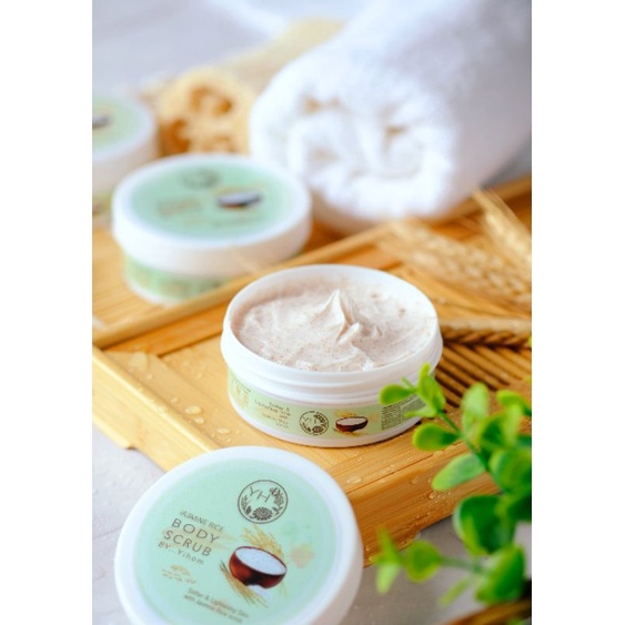Jasmine rice body scrub
