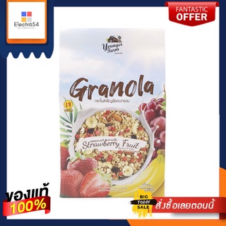 ยังเกอร์ฟาร์มกราโนล่ารสสตรอเบอร์รี่225 กYOUNGER FARM GRANOLA STRAWBERRY 225 G