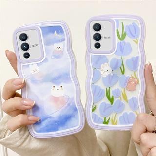 เคส Vivo V23 5G เคสโทรศัพท์มือถือแบบนิ่ม ใส ลายการ์ตูนหยัก สําหรับ Vivo Y72 5G Y52 5G S1 Y11 Y12 Y15 Y17