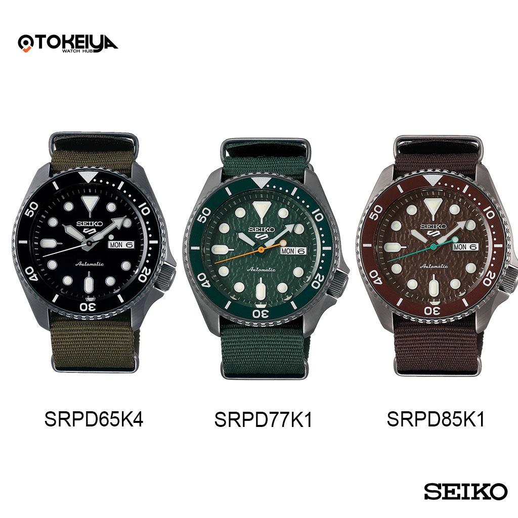 นาฬิกา SEIKO 5 SPORTS AUTOMATIC รุ่น SRPD65K4 I SRPD77K1 I SRPD85K1 สินค้าของแท้ มีใบรับประกัน