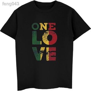 ▨◈♛ผู้ชายพิมพ์ One Love T เสื้อ Retro ผู้ชายเด็กของขวัญ Tees Tops Streetwear Lelaki Dewasa ผู้ชาย Tee สไตล์คลาสสิกชายติด