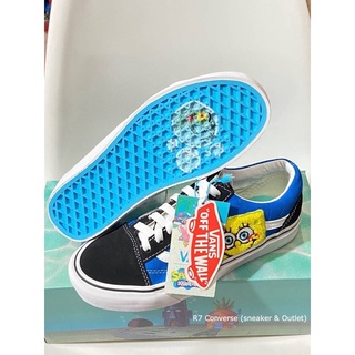 🚩  Old Skool x SpongeBob (blue/yellow) สินค้าพร้อมกล่อง มีเก็บปลายทาง