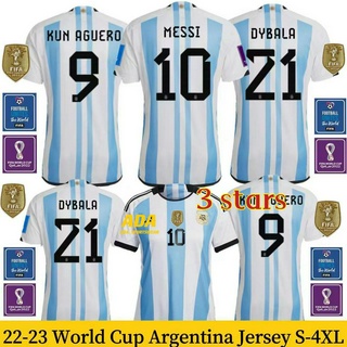 เสื้อกีฬาแขนสั้น ลายทีมชาติฟุตบอล Arg 22-23 ไซซ์ S - 4XL ชุดเหย้า สําหรับผู้ชาย