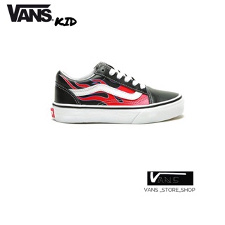 รองเท้าเด็กVANS OLD SKOOL MOTO FLAME BLACK RACING RED KIDS สินค้ามีประกันแท้