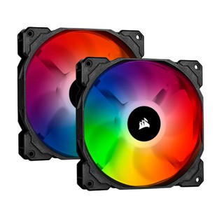 CASE FAN (พัดลมเคส) CORSAIR iCUE SP140 RGB PRO Performance 140mm Dual Fan Kit with Lighting Node CORE (CO-9050096-WW)