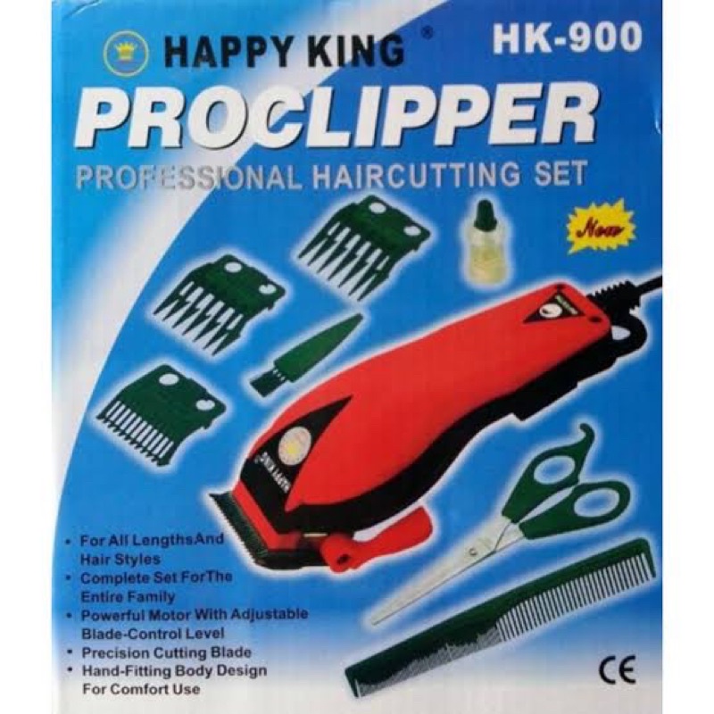 Shaving & Grooming 130 บาท HAPPY KING HK-900 PROCLIPPER PROFESSIONAL HAIR CUTTING SET เครื่องตัดผมแบบเสียบสายไฟตัดผมแกะลายตัดแต่งทรงผมพร้อมใช้งาน Beauty