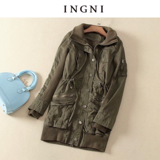 เสื้อกันหนาว  PARKA 🍁แบรนด์  INGNI (JAPAN) 🍁ซับขนอุ่น 🍁ขนอุ่นด้านในถอดได้คะ(WY301)