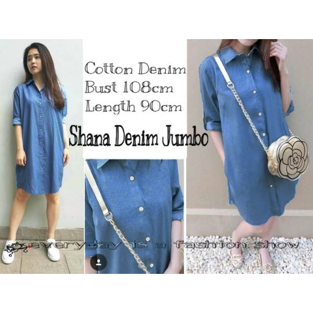 KEMEJA Ms Shana เสื้อยีนส์จัมโบ้