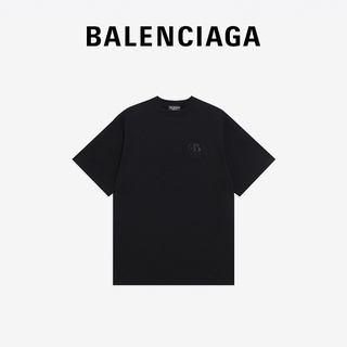 Balenciaga เสื้อยืดคอกลม แขนสั้น พิมพ์ลายสปา สําหรับผู้ชาย