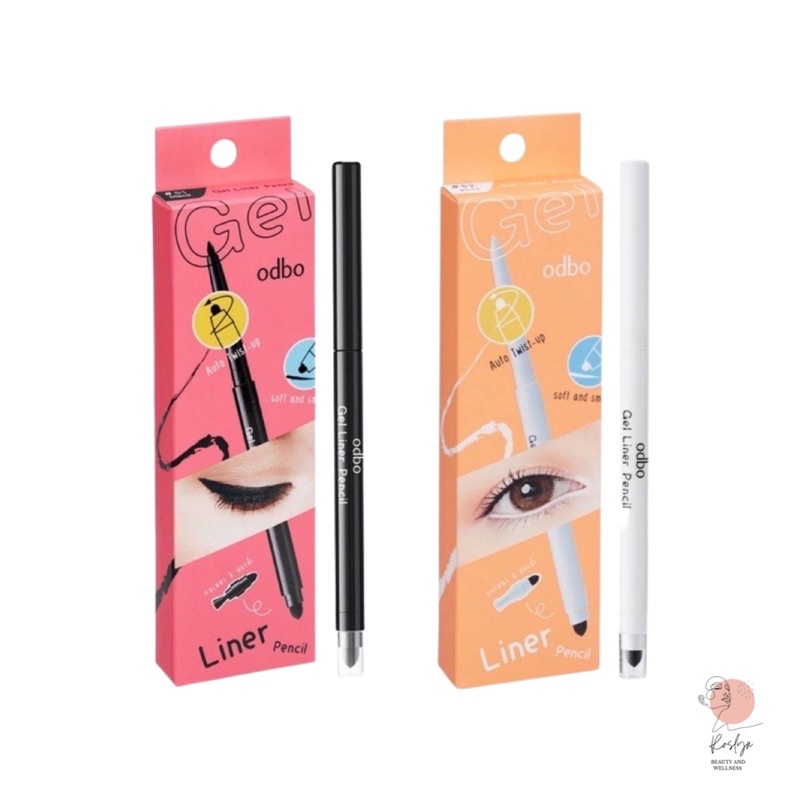ST-57🌟Odbo Gel Liner Pencilโอดีบีโอ เจลไลเนอร์ เพ็นซิล OD316เนื้อเจลเนียนนุ่ม กันน้ำได้ดีมาพร้อมกับที่เหลาดินสอและฟองน้ำ