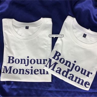 "Bonjour Madame" เสื้อยืดสกรีน สวมใส่สบาย