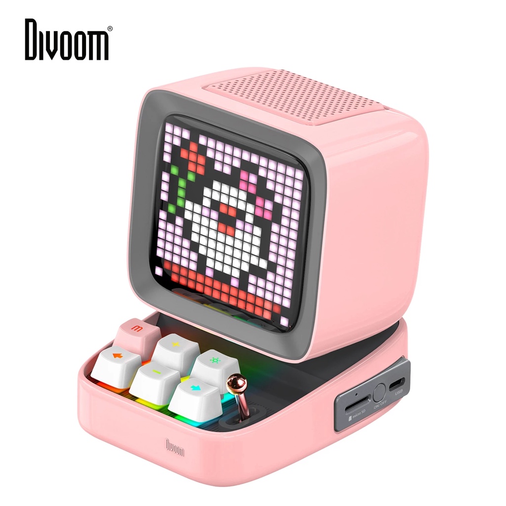Divoom Ditoo นาฬิกาปลุก ลําโพงบลูทูธ แบบพกพา มีจอแสดงผล LED สไตล์เรโทร สําหรับตกแต่งบ้าน ของขวัญวาเล