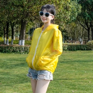 เสื้อกันแดด กันแสงuv กันแดดuv แห้งเร็ว ระบายความร้อนได้ดี ผ้าร่ม100% หลากสี มีฮู้ด มีกระเป๋าหน้า