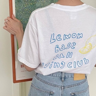 🔥 NEW 🔥 เสื้อยืดสกรีนหน้า-หลัง เข้าใหม่พร้อมส่ง ลายlemon S-2xl