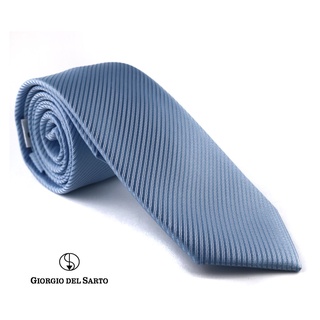 Giorgio Del Sarto Necktie Blue with Fabric Texture เนคไทสีฟ้ามีเท็กเจอร์