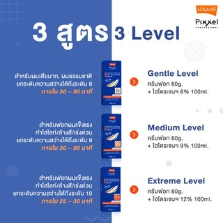 ชุดกัดสีผม ครีมฟอกสีผม โลแลน พิกเซล แฮร์ บลิชชิ่ง ครีม Lolane Pixxel Hair Bleaching Cream 60 g