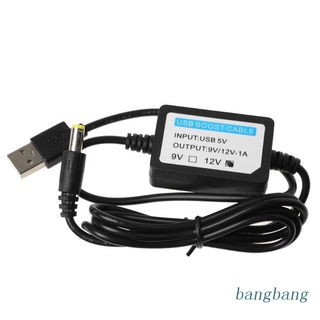 Bang สายเคเบิลอะแดปเตอร์พาวเวอร์บูสท์ USB DC 5V เป็น 12V 2A ปลั๊ก 5.5x2.1 มม.